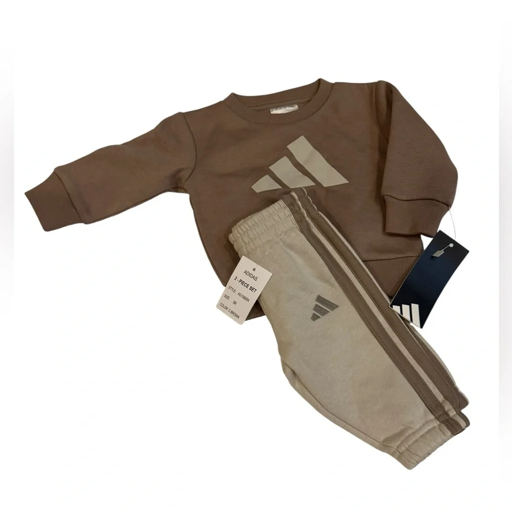 Adidas Infant Tracksuit‎ in Brown and Cream